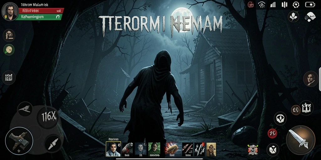 Screenshot gameplay 116X yang menegangkan dan mencekam.