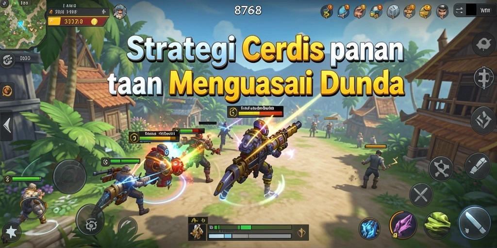 Cuplikan gameplay strategi epik dalam 8768.