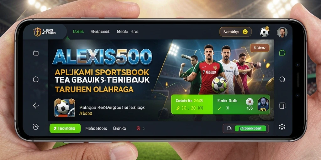 Tampilan aplikasi ALEXIS500 saat melakukan taruhan olahraga.