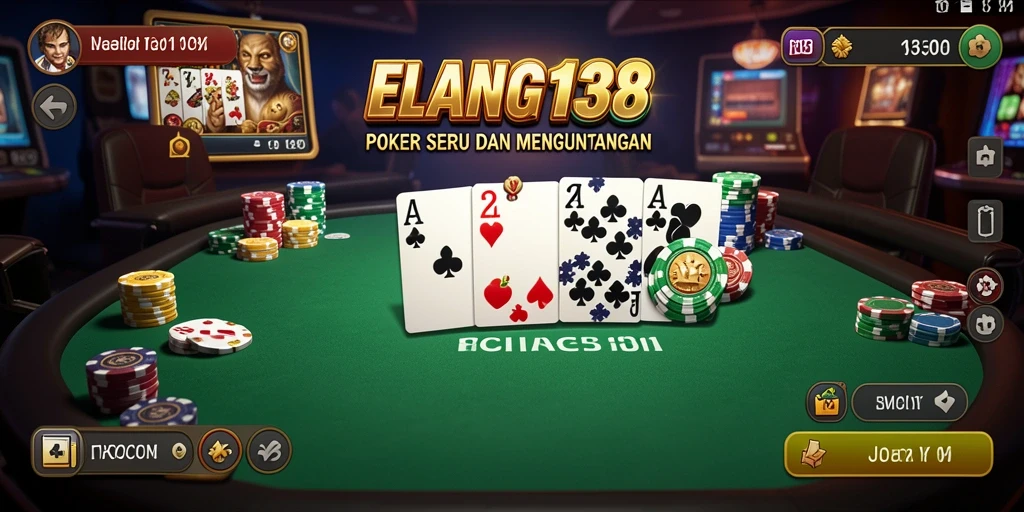 Screenshot gameplay Poker ELANG138 yang seru dan kompetitif.