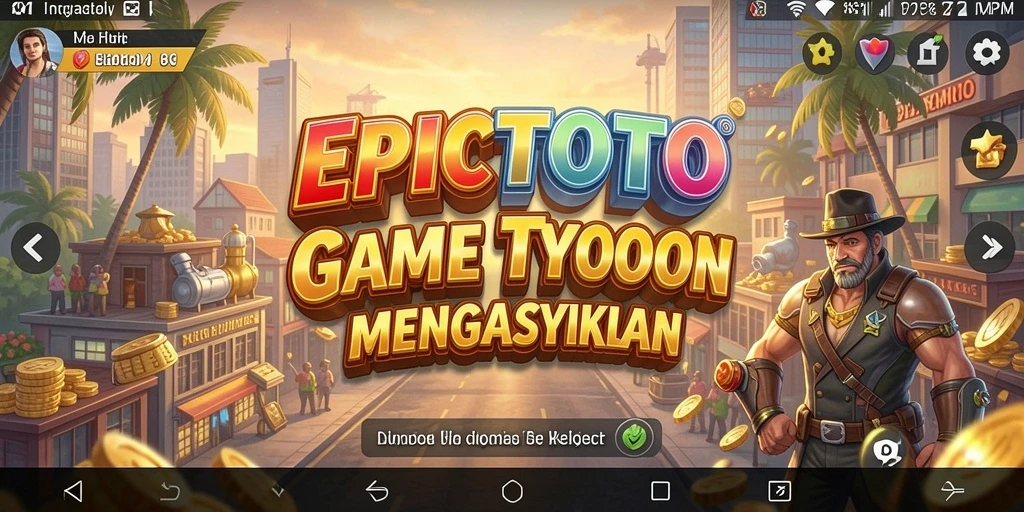 Gameplay menarik EPICTOTO dengan tampilan manajemen bisnis.