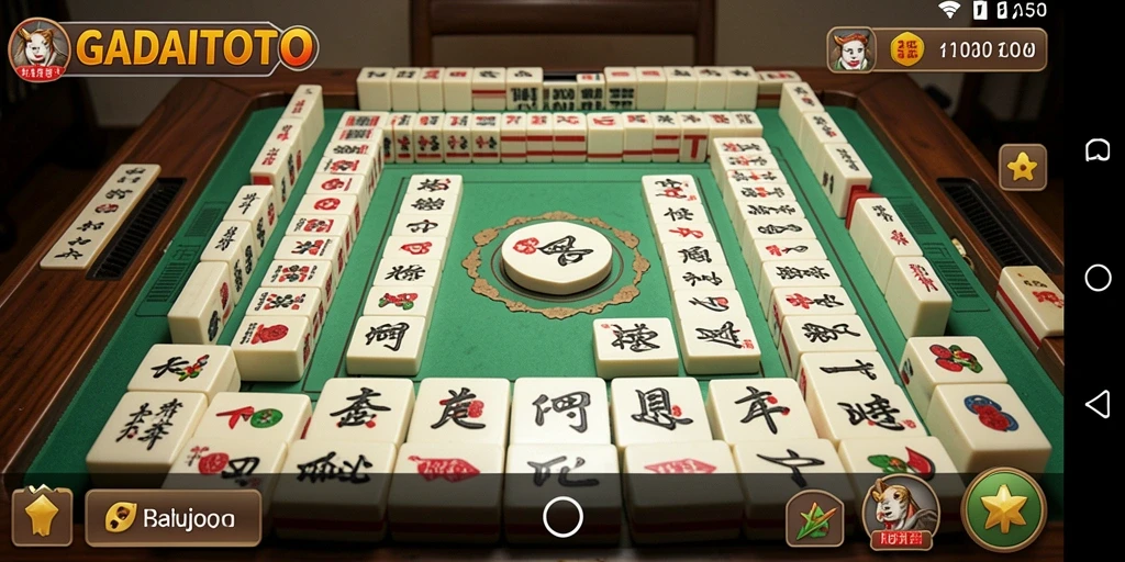 Tampilan menarik dari gameplay GADAITOTO menguji strategi Mahjong.