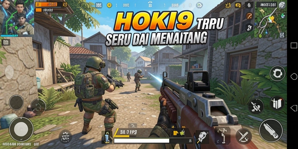 Screenshot gameplay HOKI9 menampilkan aksi pertempuran yang mendebarkan.