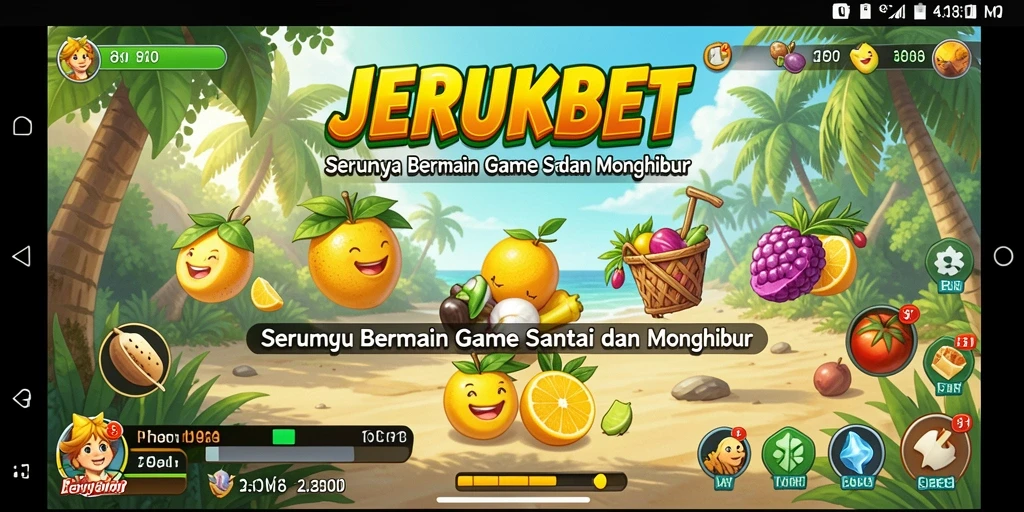 Tampilan gameplay seru dari JERUKBET yang penuh warna.