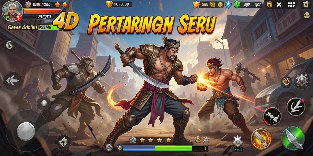 Tampilan gameplay seru dan mendebarkan dari KOPI4D, menyajikan pertarungan yang intens.