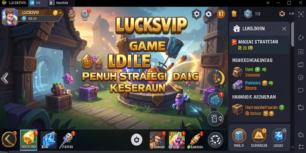 Tampilan gameplay Idle LUCKSVIP yang menarik dan interaktif.