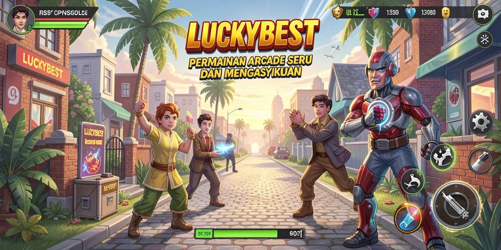 Screenshot utama LUCKYBEST menampilkan gameplay penuh aksi dan tantangan.
