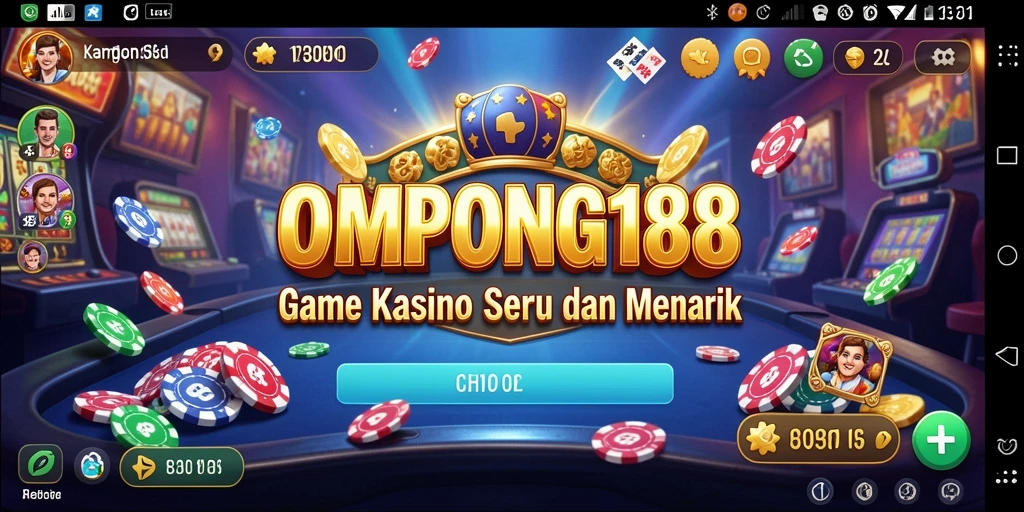 Screenshot gameplay OMPONG188 dengan grafis dan desain menarik.