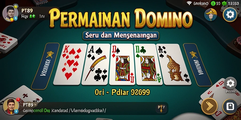 Tampilan menarik dan seru dari gameplay PT89 Domino.