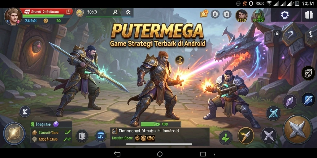 Tampilan gameplay PUTERMEGA yang menegangkan dalam pertempuran strategi.