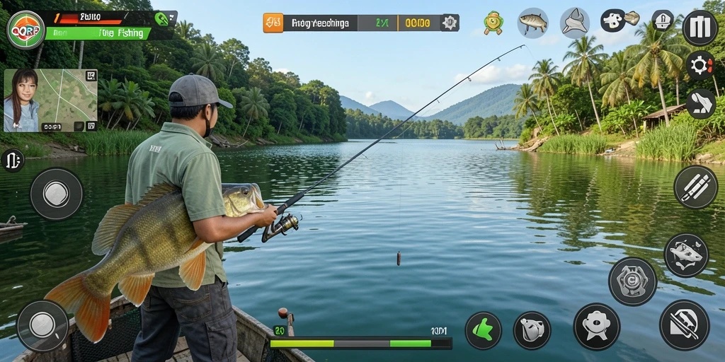 Tangkapan ikan besar dalam gameplay QQRP yang menegangkan.