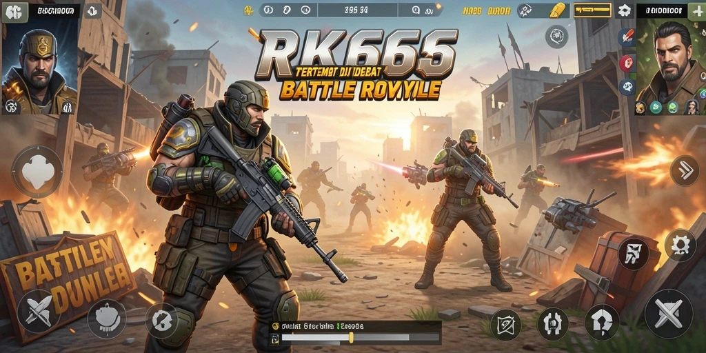 Gameplay intens di arena Battle Royale RR666 yang mendebarkan.