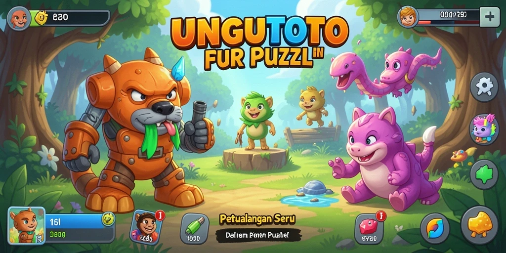 Tampilan gameplay UNGUTOTO yang menantang dan menyenangkan.