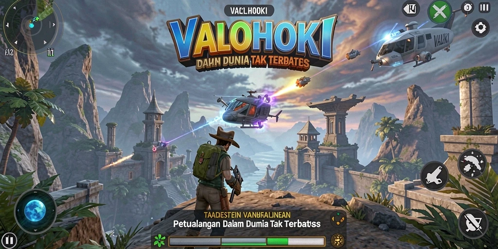 Tangkapan layar menampilkan aksi seru dalam VALOHOKI.