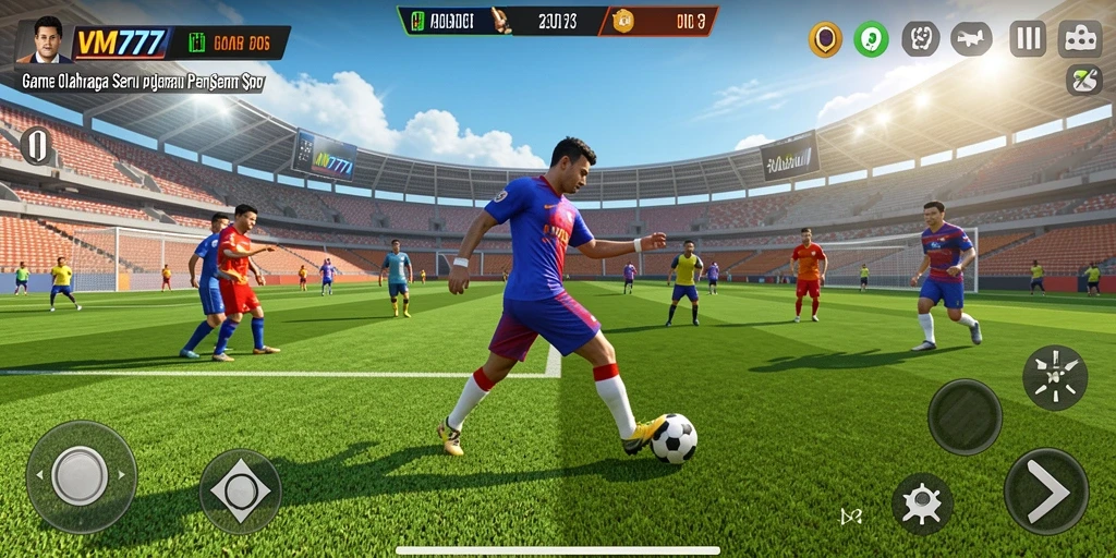 Screenshot VM777 menunjukkan gameplay menarik dari pertandingan olahraga yang kompetitif.