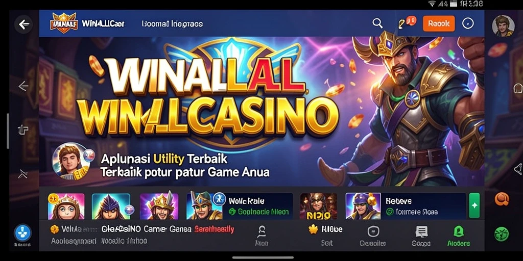 Tampilan antarmuka WINALLCASINO dengan fitur Utility yang lengkap.
